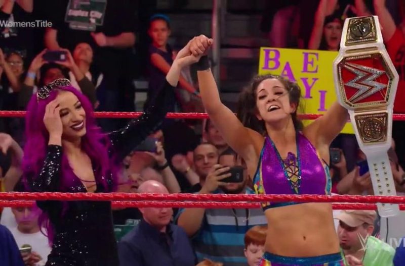 Bayley hugs WWE Raw Women's Championship !